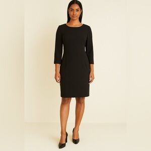 Part Two - Round neck 3/4 sleeve fitted dress